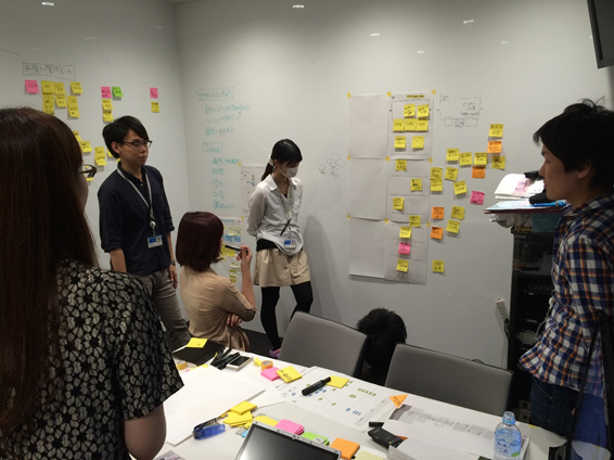 ▲オブザベーションルームは全面ホワイトボード。WSもすばやくできます。