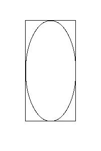 図1.4: drawRectと同じ範囲に楕円が描かれている