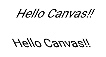 図1.15: setSkewXに-0.5（上）、0.5（下）をそれぞれ設定