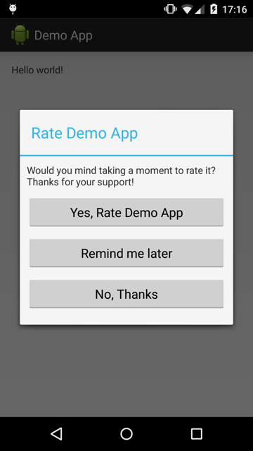 RMP-Appirater screenshot